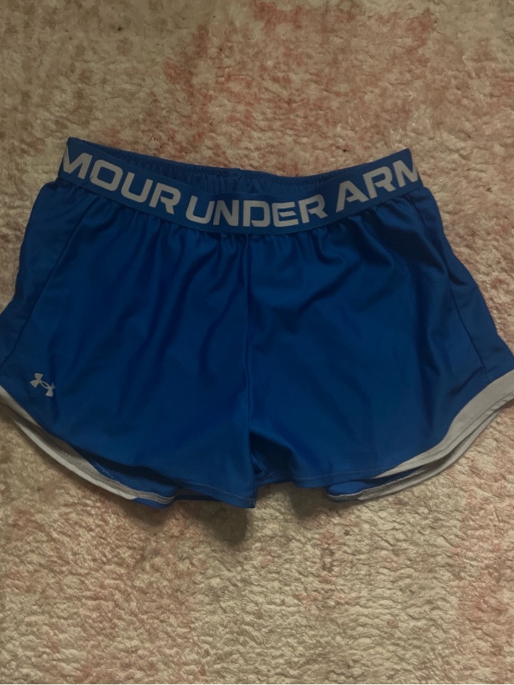 Under Armour Royal Blue Athletic Running Shorts with Gray Trim